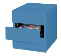BISLEY Note Rollcontainer blau 3 Auszüge 42,0 x 56,5 x 49,5 cm