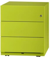 BISLEY Note Rollcontainer grün 3 Auszüge 42,0 x 56,5 x 49,5 cm