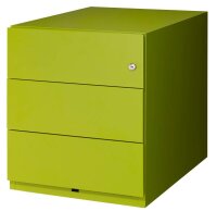 BISLEY Note Rollcontainer grün 3 Auszüge 42,0 x 56,5 x 49,5 cm