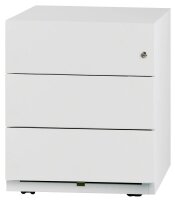 BISLEY Note Rollcontainer verkehrsweiß 3 Auszüge 42,0 x 56,5 x 49,5 cm