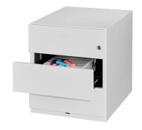 BISLEY Note Rollcontainer verkehrsweiß 3 Auszüge 42,0 x 56,5 x 49,5 cm