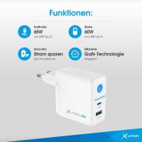 XLAYER Power Saver 65W Ladeadapter weiß, 65 Watt