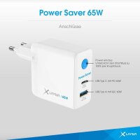 XLAYER Power Saver 65W Ladeadapter weiß, 65 Watt