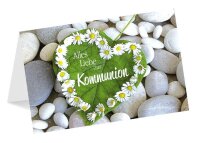 LUMA Kommunionkarte Kieselsteine DIN B6