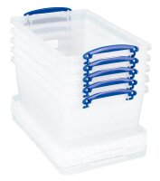 Really Useful Box Aufbewahrungsboxen 5x 10,2 l transparent 40,5 x 26,0 x 16,0 cm, 5 St.