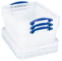 Really Useful Box Aufbewahrungsboxen 3x 23,5 l transparent 50,0 x 39,5 x 19,5 cm, 3 St.