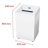 HSM Pure 830 Aktenvernichter mit Partikelschnitt P-4, 4,5 x 30 mm, bis 35 Blatt, weiß