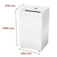 HSM Pure 940 Aktenvernichter mit Partikelschnitt P-4, 3,9 x 40 mm, bis 35 Blatt, weiß