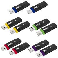 EMTEC USB-Sticks Flash Drives rot, gelb, blau, grün,...