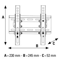 hama TV-Wandhalterung TILT 3 Sterne schwarz