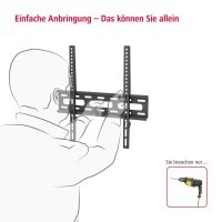 hama TV-Wandhalterung FIX 3 Sterne schwarz