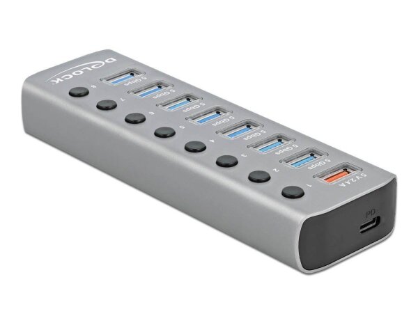 DeLOCK USB-Hub 7-fach grau