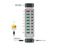 DeLOCK USB-Hub 7-fach grau