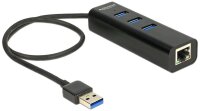 DeLOCK USB-Hub 3-fach schwarz