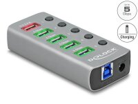 DeLOCK USB-Hub 5-fach grau