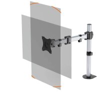 DURABLE Monitor-Halterung SELECT 509423 silber für 1 Monitor, Tischklemme, Tischbohrung