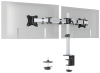 DURABLE Monitor-Halterung SELECT 509523 silber für 2 Monitore, Tischklemme, Tischbohrung