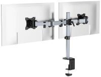DURABLE Monitor-Halterung SELECT 509523 silber für 2 Monitore, Tischklemme, Tischbohrung