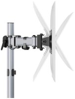 DURABLE Monitor-Halterung SELECT 509523 silber für 2 Monitore, Tischklemme, Tischbohrung