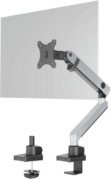 DURABLE Monitor-Halterung SELECT PLUS 509623 silber für 1 Monitor, Tischklemme, Tischbohrung