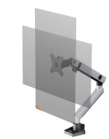 DURABLE Monitor-Halterung SELECT PLUS 509623 silber für 1 Monitor, Tischklemme, Tischbohrung