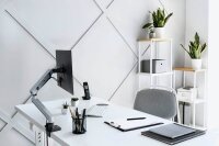 DURABLE Monitor-Halterung SELECT PLUS 509623 silber für 1 Monitor, Tischklemme, Tischbohrung