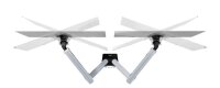 DURABLE Monitor-Halterung SELECT PLUS 509723 silber für 2 Monitore, Tischklemme, Tischbohrung