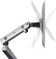 DURABLE Monitor-Halterung SELECT PLUS 509723 silber für 2 Monitore, Tischklemme, Tischbohrung
