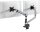 DURABLE Monitor-Halterung SELECT PLUS 509723 silber für 2 Monitore, Tischklemme, Tischbohrung