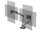 DURABLE Monitor-Halterung SELECT PLUS 509723 silber für 2 Monitore, Tischklemme, Tischbohrung