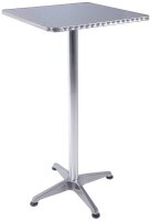 Garden Pleasure Stehtisch quadratisch Aluminium silber...