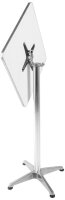 Garden Pleasure Stehtisch quadratisch Aluminium silber 60,0 x 60,0 x 70,0/110,0 cm, 1 St.