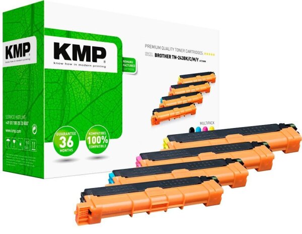 KMP B-T09M  schwarz, cyan, magenta, gelb Toner kompatibel zu brother TN243BK/C/M/Y, 4er-Set