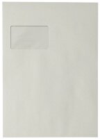 MAILmedia Versandtaschen DIN C4 mit Fenster grau 250 St.