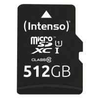 Intenso Speicherkarte microSDXC-Card PREMIUM, 512 GB, 1 St.