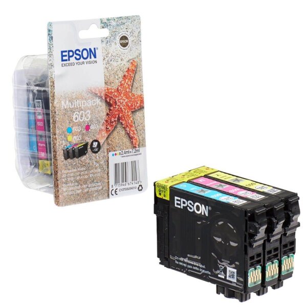 EPSON 603/T03U54 (Seestern) cyan, magenta, gelb Druckerpatronen, 3er-Set