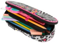 herlitz Schlampermäppchen Wild Neon Motiv, 21,5 x 9,5 cm