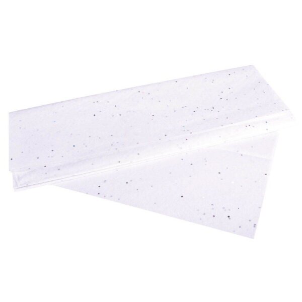 Rayher Seidenpapier Modern glitter glitter weiß, 50,0 x 75,0 cm