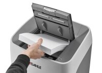 DAHLE ShredMATIC 300 Aktenvernichter mit Partikelschnitt P-5, 2 x 15 mm, bis 300 Blatt, grau