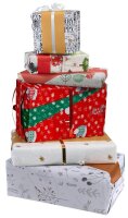 JUNG SCHÖNER VERPACKEN Geschenkpapier Aberdeen Weihnachten mehrfarbig beidseitig