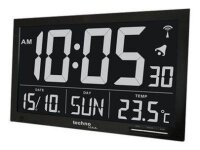 TechnoLine® digitale Funkwanduhr WS 8007 schwarz...
