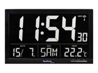 TechnoLine® digitale Funkwanduhr WS 8007 schwarz...
