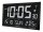 TechnoLine® digitale Funkwanduhr WS 8007 schwarz Aluminium 36,8 x 22,8 cm
