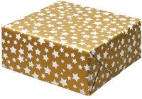 JUNG SCHÖNER VERPACKEN Geschenkpapier Diadem Sterne weiß mehrfarbig, 20,0 m