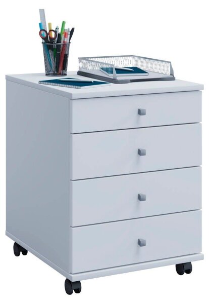 VCM my office Lona Rollcontainer weiß 4 Auszüge 42,0 x 50,0 x 57,0 cm