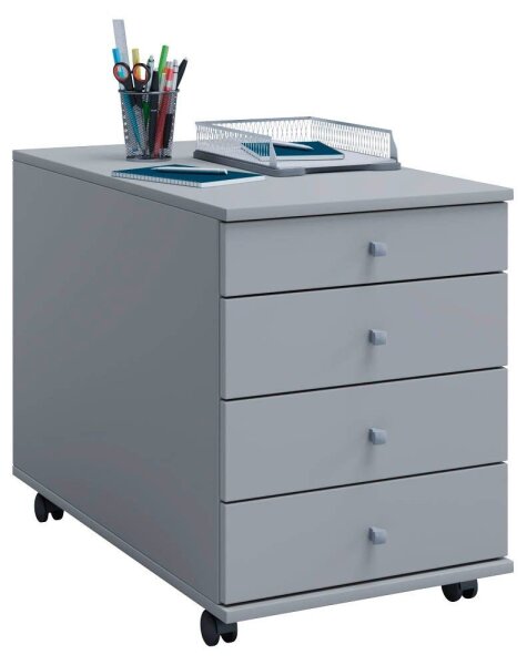 VCM my office Lona Rollcontainer grau 4 Auszüge 42,0 x 75,0 x 57,0 cm