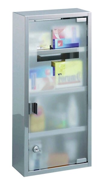 Zeller Medizinschrank ohne Füllung silber