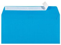 tecno Briefumschläge colors DIN lang+ ohne Fenster intensivblau haftklebend 25 St.