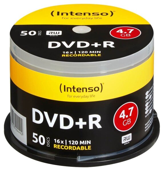 Intenso DVD+R 4,7 GB, 50 St.