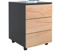 VCM my office Dalosa Rollcontainer anthrazit, eiche 3...